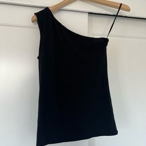 Cuyana Pima Cotton One-shoulder top